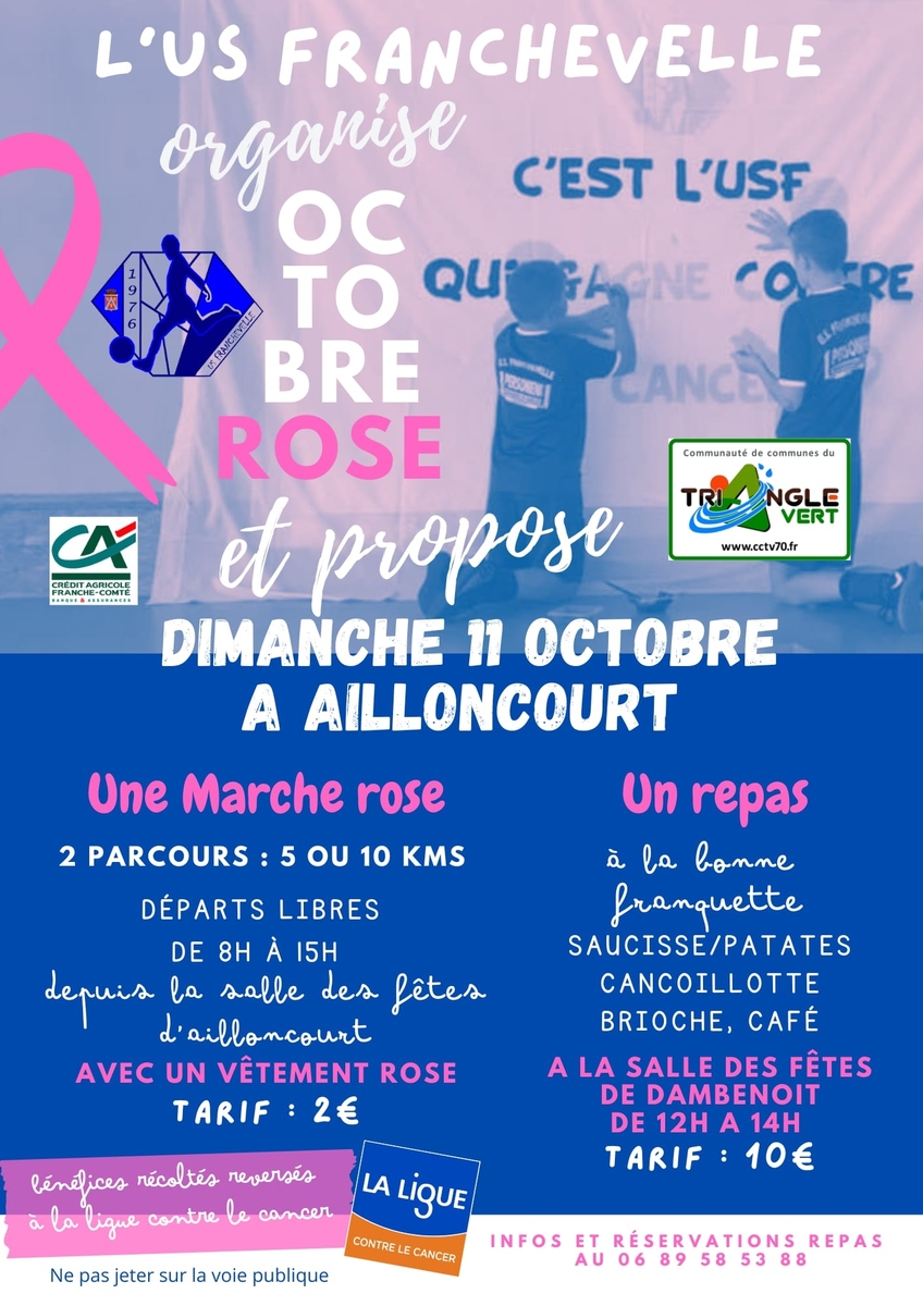 Marche et repas Octobre Rose