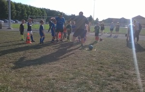 Premières séances de l'école de foot