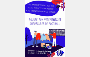 Bourse aux vêtements et chaussures de foot 